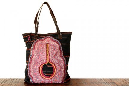 Maxi sac Mae Salong Sac à main vintage luxe avec tissu ancien des années 50