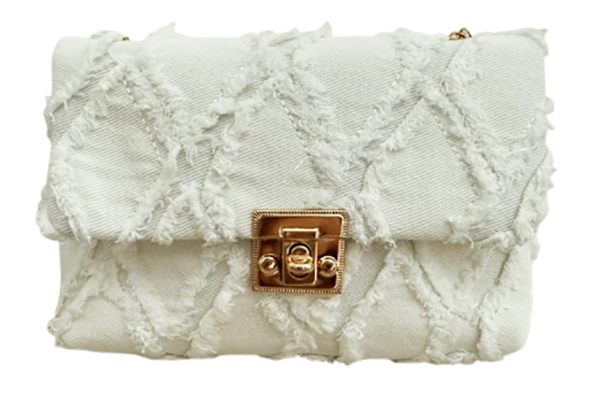 Black and flashy pink small to medium handbag