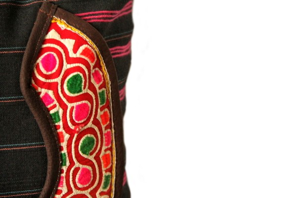 Grand Sac Fourre-tout En Polyester Multicolore - Fait Main, Taille Large, Neuf Sans étiquette