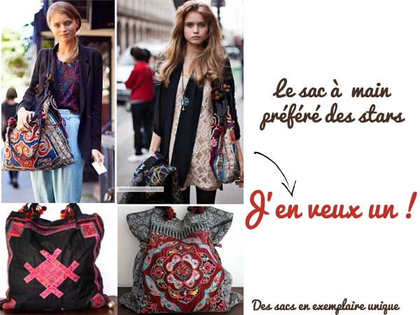 grand sac ethnique - Sacs de stars et people