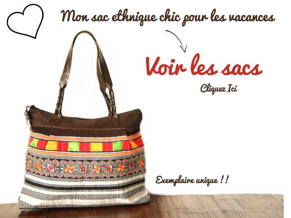 sac de plage ethnique chic et original